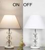 Aspley Metal, Marble & Crystal Table Lamp (Chrome)