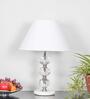 Aspley Metal, Marble & Crystal Table Lamp (Chrome)