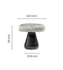 Assam Chai Black Marble Stool In Black Finish