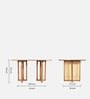 Assen Acacia Wood 4 Seater Dining Set In Natural Finish