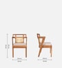 Assen Acacia Wood 4 Seater Dining Set In Natural Finish