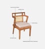 Assen Acacia Wood 4 Seater Dining Set In Natural Finish