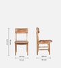 Assen Acacia Wood 4 Seater Dining Set In Natural Finish