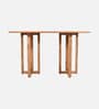 Assen Acacia Wood 4 Seater Dining Set In Natural Finish With upholstered chair
