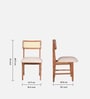 Assen Acacia Wood 4 Seater Dining Set In Natural Finish With upholstered chair
