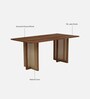 Assen Acacia Wood 6 Seater Dining Set In Natural finish