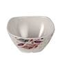 Floral 18 Pcs White & Red Melamine Dinnerware Set