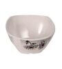 Floral 18 Pcs White & Grey Melamine Dinnerware Set