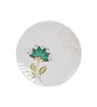 Floral 40 Pcs White & Green Melamine Dinnerware Set