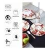 Floral Rose 40 Pcs White & Red Melamine Dinnerware Set