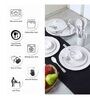 Ethic Motif 40 Pcs White & Grey Melamine Dinnerware Set