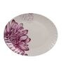 Floral 40 Pcs White & Purple Melamine Dinnerware Set