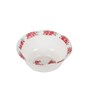 Floral Pattern 40 Pcs White & Red Melamine Dinnerware Set