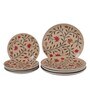 Flora 8 Pcs White & Red Ceramic Dinnerware Set