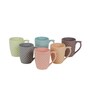 Theory 250ml Multicolour Ceramic (Set of 6) Coffee Mug
