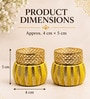 Assorted Golden Multicolour Decorative Tealight Holders with Tealight Candle 4 Pcs