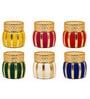 Assorted Golden Multicolour Decorative Tealight Holders with Tealight Candle 4 Pcs
