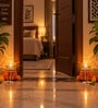 Assorted Golden Multicolour Decorative Tealight Holders with Tealight Candle 4 Pcs