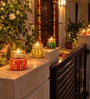 Assorted Golden Multicolour Decorative Tealight Holders with Tealight Candle 4 Pcs