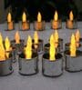 (Pack of 4) Assorted Festive Battery Operated LED T- Light Candle (Warm White)