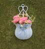 Assorted Wall Hanging Planter with 2 Flowers Bunches