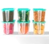 Fridge Storage Boxes (Pack Of 6) Organizer With Handle, Airtight Lid, And Removable Drain Basket