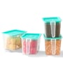 Fridge Storage Boxes (Pack Of 6) Organizer With Handle, Airtight Lid, And Removable Drain Basket
