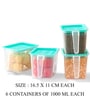 Fridge Storage Boxes (Pack Of 6) Organizer With Handle, Airtight Lid, And Removable Drain Basket