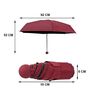 Assorted Nylon Mini Capsule 4 Fold Umbrella