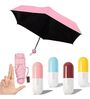 Assorted Nylon Mini Capsule 4 Fold Umbrella
