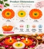 Assorted Sunflower and Daisy Design Decorative Candles 3 Pcs