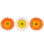 Assorted Sunflower and Daisy Design Decorative Candles 3 Pcs