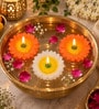 Assorted Sunflower and Daisy Design Decorative Candles 3 Pcs