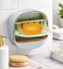 Assorted Wall Mounted Soap Box With Flip Cover And Drain Tray