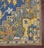 Blue Persian Wool 8 ft x 10 ft Hand Tufted Carpet