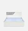 Asta Max Queen Size Bed in White Finish with Box Storage