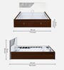 Asta Premier King Size Bed in Walnut Finish with Hydraulic Storage Asta Premier King Size Bed in Walnut Finish with Hydraulic Storage