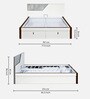 Asta Premier King Size Bed in White Finish with Hydraulic Storage