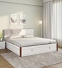 Asta Premier King Size Bed in White Finish with Hydraulic Storage