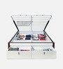 Asta Premier King Size Bed in White Finish with Hydraulic Storage