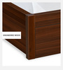 Asta Premier Queen Size Bed in Walnut Finish with Hydraulic Storage