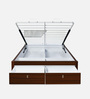 Asta Premier Queen Size Bed in Walnut Finish with Hydraulic Storage