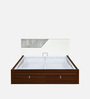 Asta Premier Queen Size Bed in Walnut Finish with Hydraulic Storage
