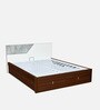 Asta Premier Queen Size Bed in Walnut Finish with Hydraulic Storage
