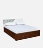 Asta Premier Queen Size Bed in Walnut Finish with Hydraulic Storage