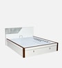 Asta Premier Queen Size Bed in White Finish with Hydraulic Storage