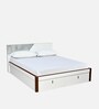 Asta Premier Queen Size Bed in White Finish with Hydraulic Storage