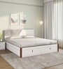Asta Premier Queen Size Bed in White Finish with Hydraulic Storage
