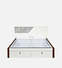 Asta Premier Queen Size Bed in White Finish with Hydraulic Storage