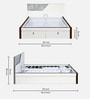 Asta Premier Queen Size Bed in White Finish with Hydraulic Storage